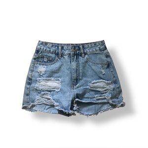 Women’s Size 26 Light Wash Distressed Denim
Shorts